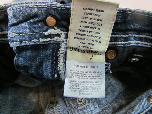 Miss Me Capri Jeans Girls 7 Denim Medium Wash Embellished Pockets - Picture 17 of 20
