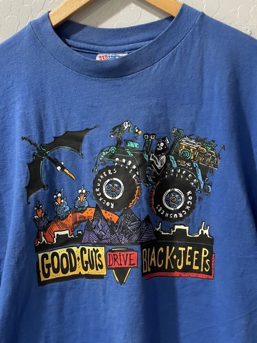 Vintage "Good Guys Drive Black Jeeps" L/S Shirt Size Large Bin 1 - Bild 2 von 8