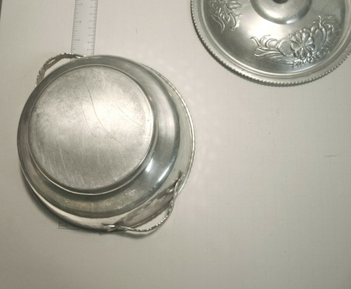 Cuenco para servir cubierto de aluminio vintage - Imagen 6 de 6