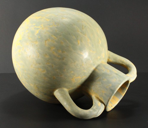 =Ea. 1900's American Studio Pottery Arts & Crafts Celadon Mottled Glaze Vase 10" - Picture 18 of 24