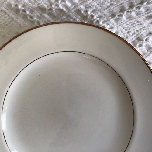 4 Homer Laughlin Diplomat Gold Rim Ivory China 10” Dinner Plates - Picture 18 of 24