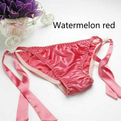 Women 100% Silk Side-tie Briefs Sexy Low Rise Bikini Panties Underwear Underpant - Picture 16 of 17