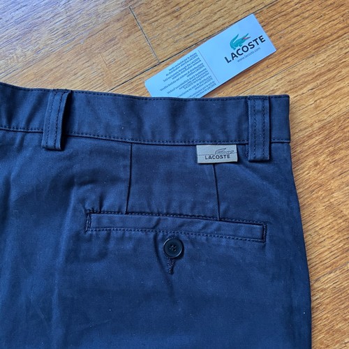 Pantalone Lacoste uomo 34x34 nero cotone spazzolato twill golf attivo nuovo con etichette $145 - Foto 18 di 18