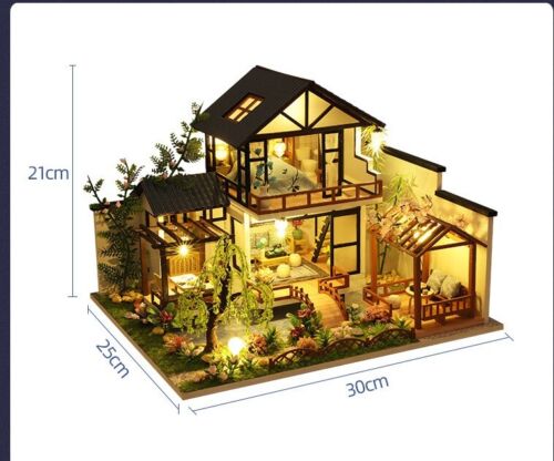 3D Puzzle Time DIY Asian Wooden Cabin Toy Gift Handmade Assemblable Model Crafts - Picture 5 of 5
