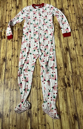 Jumping Beans Christmas Elves Pajama Footie Size 10 - Picture 2 of 5