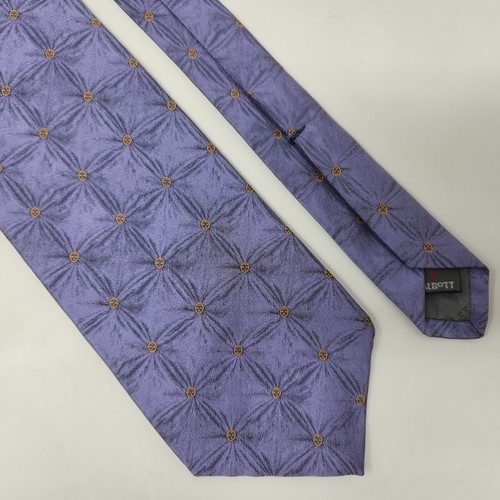ROBERT TALBOTT BEST OF CLASS SILK TIE PURPLE GOLD TUFT PATTERN 4" - Picture 1 of 2
