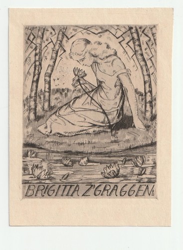 HANS VON MATT: Exlibris für Brigitta z' Graggen