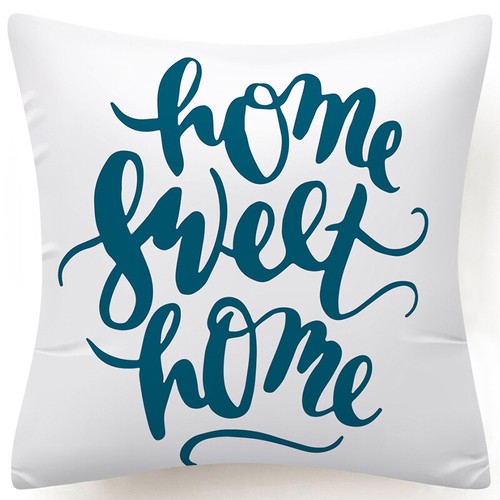 18x18" Cushion COVER Teal Blue White Two Sided Decorative Throw Pillow Case Sofa - Picture 43 of 84