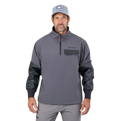 Grundens Fishpicking Commerical 1/2 Zip Shirt - Anchor Grey - Large - NEW! - Picture 2 of 4