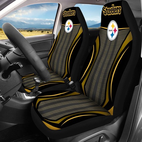 Car Seat Cover Personalized Nonslip Seat Protector 2Pc for Pittsburgh Steelers. - Picture 14 of 40