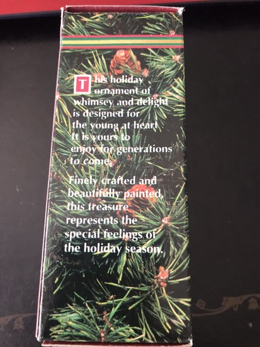 Vintage Trim a Home Collectible Tree Charm Christmas Ornament Bear And Bird 1992 - Picture 3 of 4