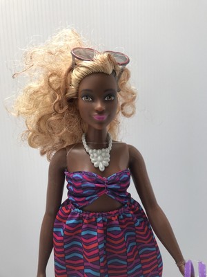 curvy black barbie doll