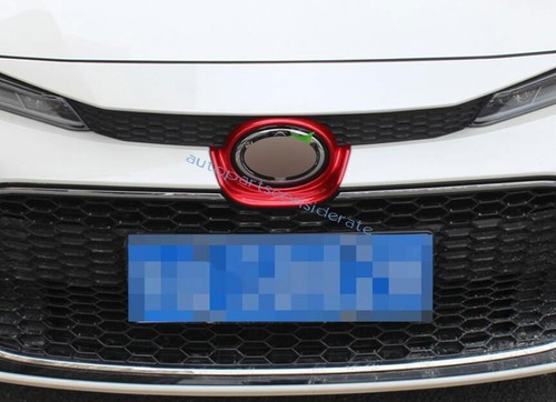Marco de rejilla central superior delantero rojo brillante rojo para Toyota Corolla 2020-2023 2024 - Imagen 6 de 7