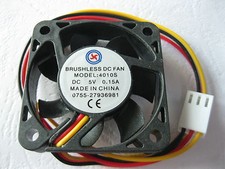2 pcs Brushless DC Cooling Fan 7 Blade 5V 3 pin 40x40x10mm 4010S Sleeve Bearing