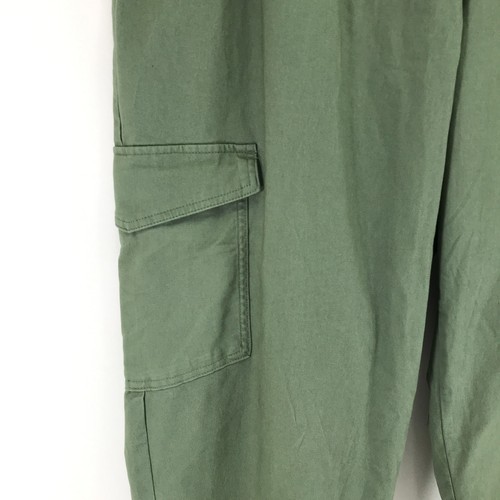 Pantalones cargo de tiro alto Ava & Viv para mujer talla grande 2X verdes informales relajados nuevos sin etiquetas - Imagen 2 de 11