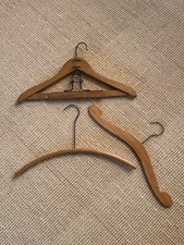 3 Vintage Wooden Coat Hangers