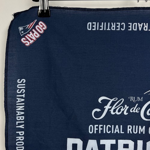 New England Patriots Run Flor De Cana Go Pats Blue 18.5" Square Scarf - Picture 6 of 6