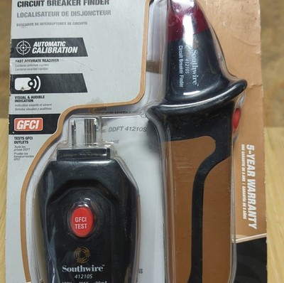 Southwire 41210S Circuit Breaker Finder with GFCI Test and Automatic Calibration