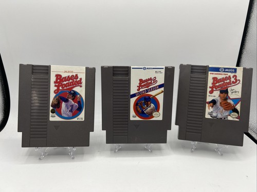 LOT of (3) -- Bases Loaded 1 2 3 (Nintendo NES)