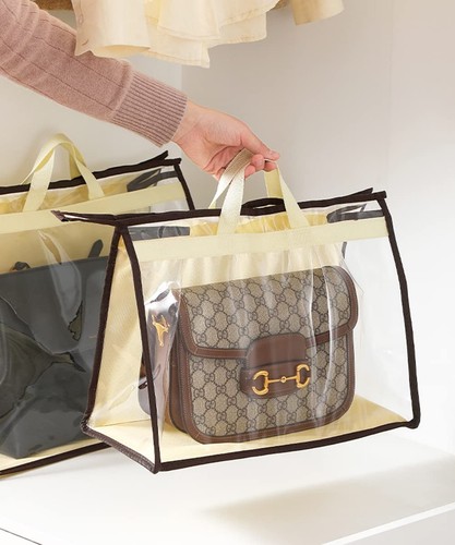 10 Set Handbag Storage Organizer Dust Bags for Purses Handbags Closet, Clear ... - Picture 2 of 8