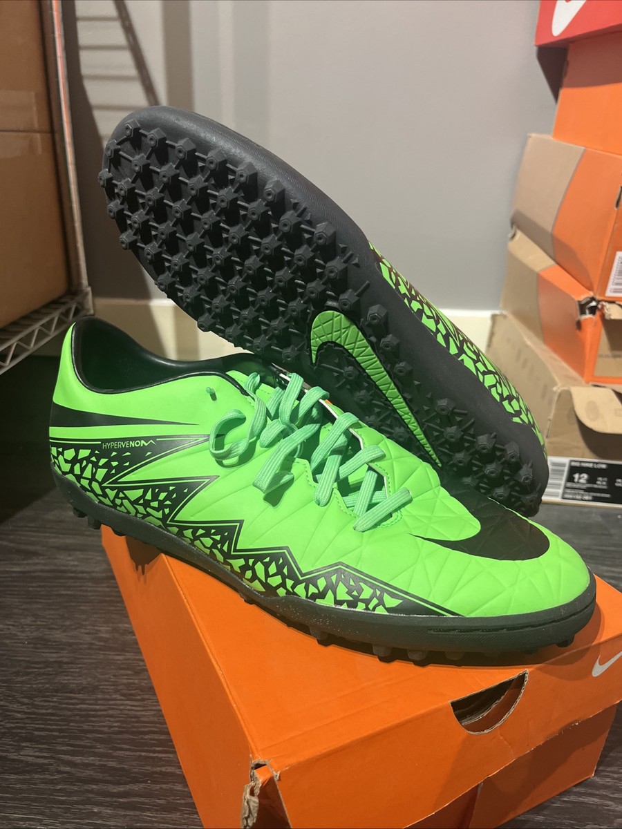 Nike Hypervenom Phelon II TF HYPER GREEN Turf Mens Sz 11.5 Purple