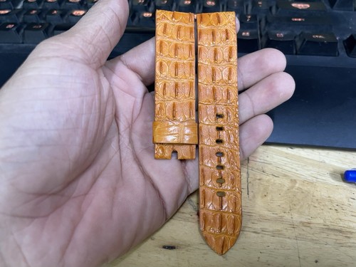 Alligator Krokodildruck Leder Uhrenarmband Band