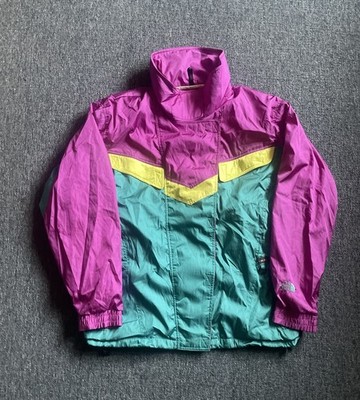 Vintage North Face Jacket Womens 14 Nylon Purple Label Color Block Gore-Tex Y2K