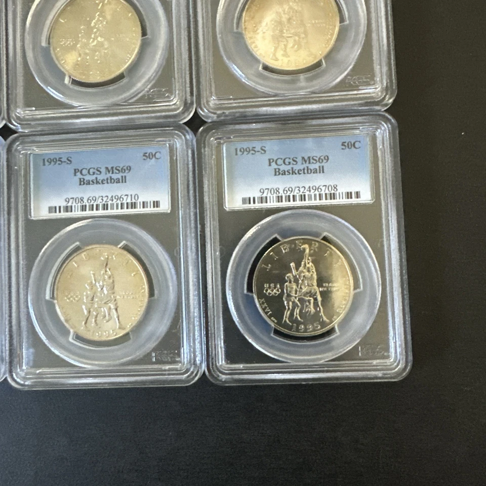 1995-S 50C Basketball Commemorative Proof Half Dollar ~ PCGS MS69. 8 Coin Lot - Image 4 of 4