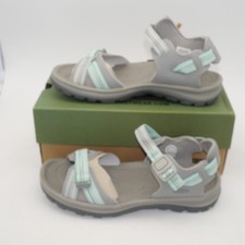 NEW KEEN Women's 6 Terradora II Open Toe Post Sandals Gray Teal Green