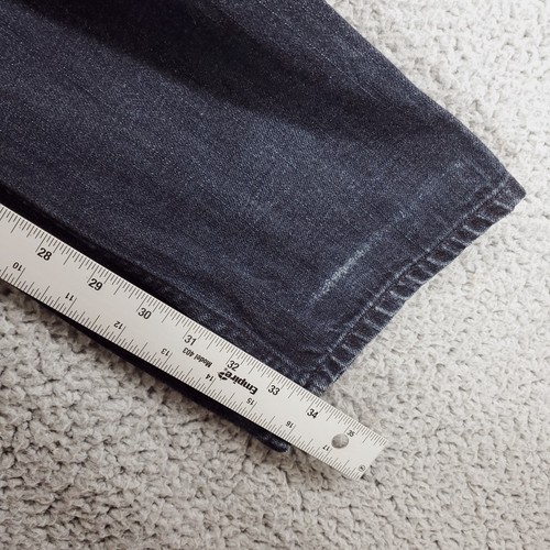 Paige Normandie Jeans Men's 32x34(Measured) Distressed Dark Blue Denim USA Made - Picture 13 of 17