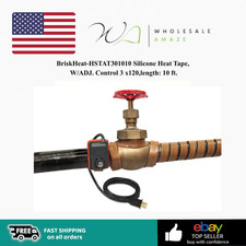 BriskHeat-HSTAT301010 Silicone Heat Tape, W/ADJ. Control 3 x120,length: 10 ft