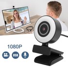 Computer Webcam with Light and Microphone 1080P for Live Streaming Video Calls