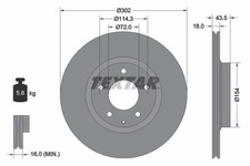 2x TEXTAR Bremsscheibe PRO 92174503 für MAZDA RX SE FE FE103 SE3P