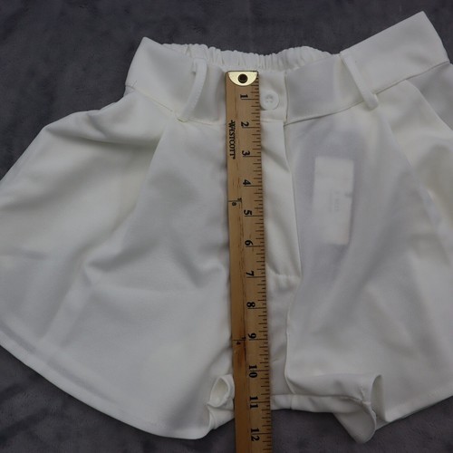 Stylewise Shorts Womens S White High Rise Wide Leg Pleated Mini Casual Bottoms - Picture 4 of 13