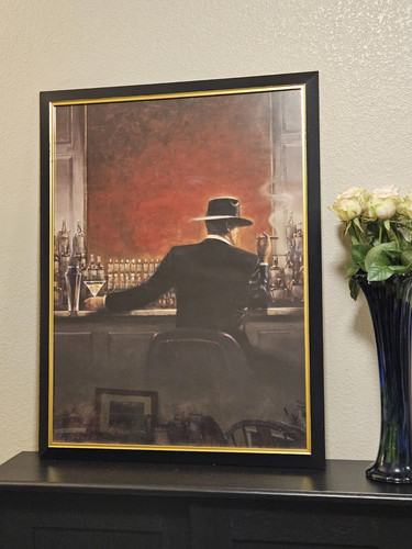 Cigar Bar & Evening Lounge By Brent Lynch 26x34 Each Framed Art - Picture 6 of 8