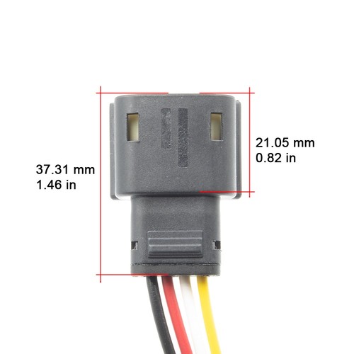 Conector eléctrico 4 pines. Mujer. Impermeable. 20180F - Imagen 4 de 5