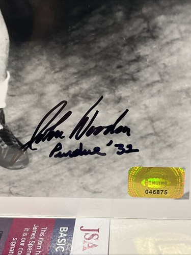 John Wooden Signed Purdue 8x10 Photo Autographed JSA /Coa - Picture 2 of 2