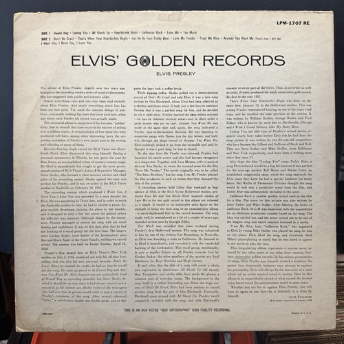 Elvis Presley / Golden Records LP RCA 1707 Mono RE - Picture 2 of 6