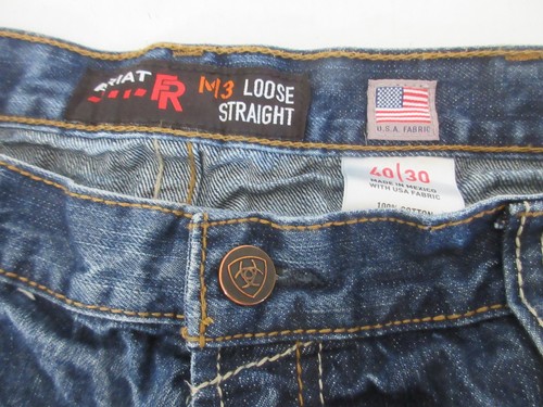 Ariat FR Jeans 40x30 Blue M3 Loose F Cat 2 Flame-Resistant 39 x 28.5 Inch