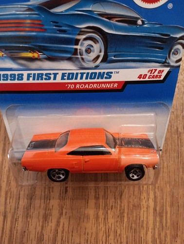 Roadrunner #661 naranja 426 Hemi 1998 primeras ediciones 17/40 vintage Hot Wheels '70 - Imagen 3 de 13