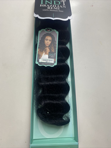 INDI BRAZILIAN Remi Hair Weave_VOGUE WAVE_18”_#1 - Picture 1 of 4