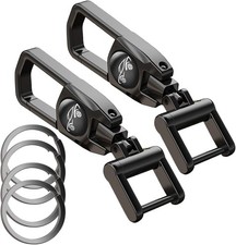 Heavy-duty metal car key fob holder with keyrings.
