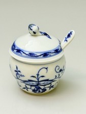 Meissen Zwiebelmuster Senfdose Mit Löffel