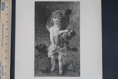 Antique Print A Day of Happiness Timoléon Marie Lobrichon Beautiful Unframed - Picture 3 of 8