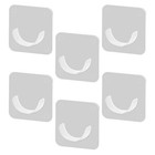 6Pcs Curtain Pole Analog Brackets Self-adhesive Bath Curtain Fixed Holders
