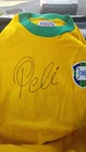Brazil National Team Soccer Jersey Signed by Pelé Original Autograph