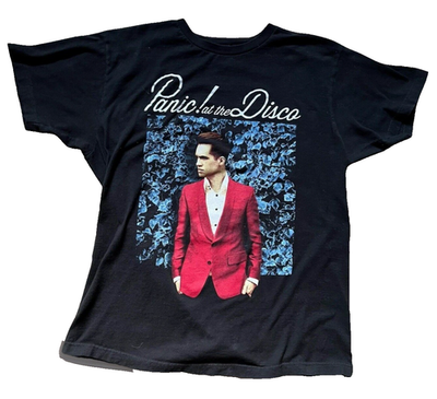 Panic! At The Disco Tシャツ ブラック Panic at the Disco - White Block Photo Tour Tee – Panic! At The Disco