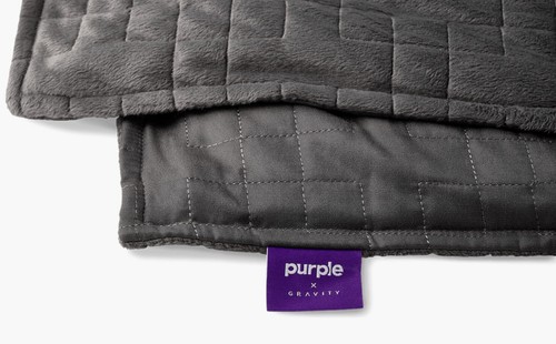 NIB The Purple + Gravity Weighted Blanket (90 X 90) 35lbs - Charcoal Gray - Picture 3 of 6