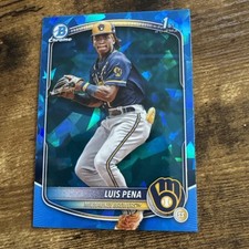 2025 Bowman Sapphire Edition 1st Luis Pena Prospect #BCP-38 Brewers