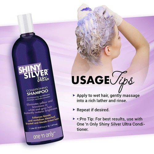 One 'n Only Shiny Silver Ultra Conditioning Shampoo 12oz - Picture 5 of 6